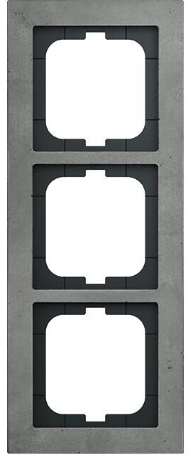 Busch-Jaeger 1723-298 Abdeckrahmen, 3-fach, Busch-axcent Pur, betongrau