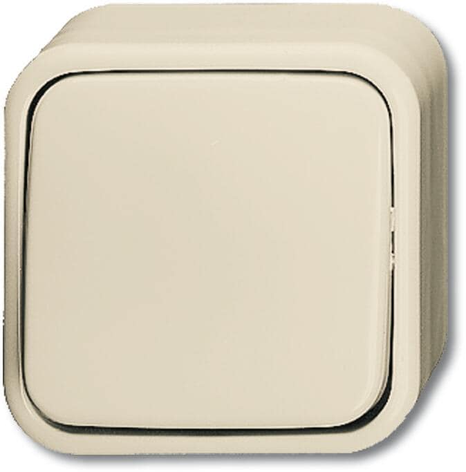 Busch-Jaeger 2601/6 AP Wippschalter, Duro 2000 AP, 2 Module, Aus- und Wechselschaltung, weiß (2CKA001042A0621)