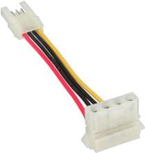 InLine Stromadapter, 8,89cm (3,5") Buchse zu 13,34cm (5,25") Stecker gewinkelt (26622)