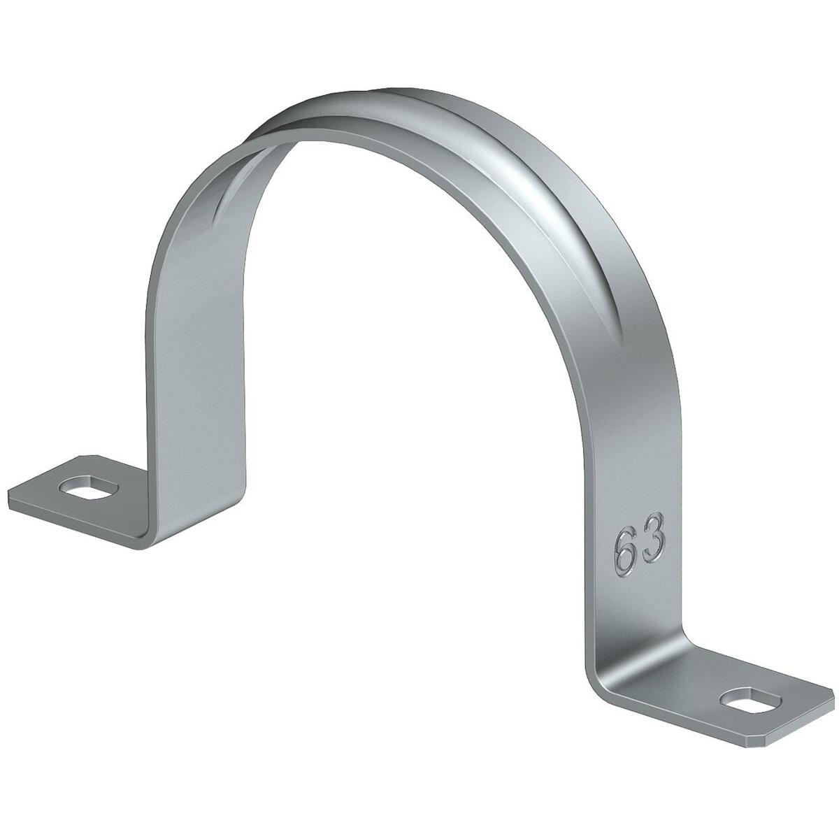 OBO Bettermann 605 Befestigungsschelle, 63mm, zweilappig, aluminium (1017997)
