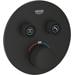 GROHE Grohtherm SmartControl Thermostat, 2 Absperrventile, Fertigmontageset für GROHE Rapido SmartBox 35604, phantom black (29507KF0)