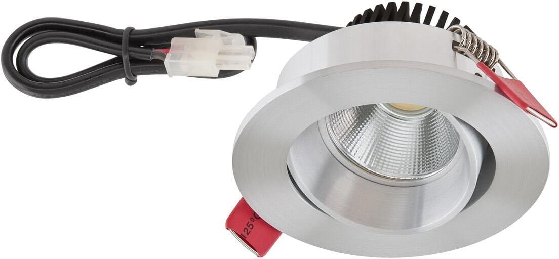 EVN LED Deckeneinbau, rund, schwenkbar, IP20. 220-240V. 6W. 3000K-2000K. 600lm-60lm. alu poliert (5680146D2W)