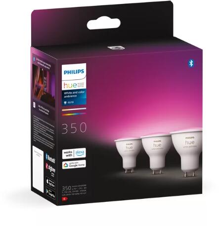 Philips Hue White & Color Ambiance LED Spot, 5,7W, GU10, 350lm, Dreierpack  (929001953115) Elektroshop Wagner