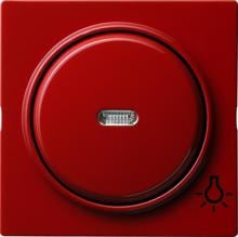 Abdeckung mit Symbol und Wippe mit Kontroll-Fenster für Wippschalter und Wipptaster Licht, S-Color, rot, Gira 028543