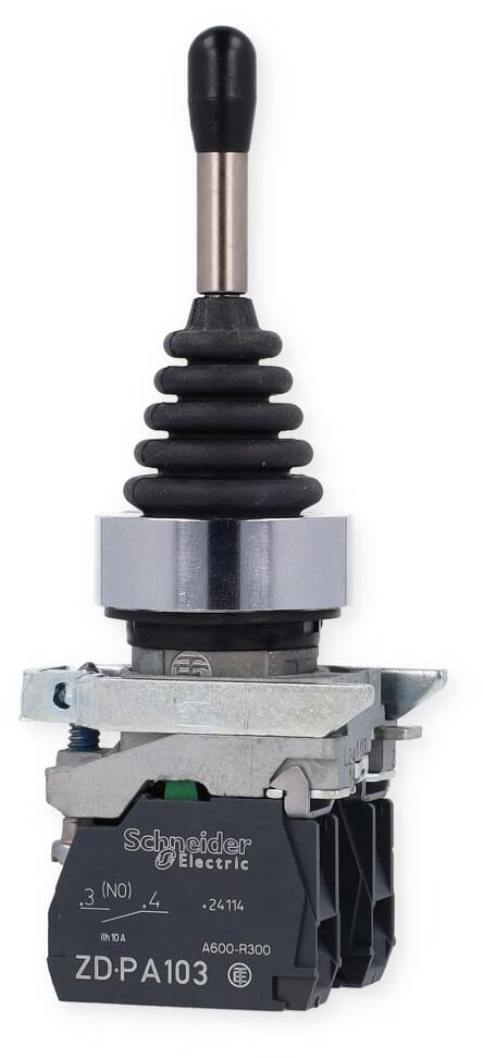 Schneider Electric Harmony XB4 Joystick, tastend, mit Rückzug, 2 Richtungen, 1-stufig, Metall, 22mm