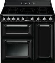 Smeg TR93IBL2 EEK A und EEK B Range Cooker mit Induktionskochfeld, 90 cm breit, Kindersicherung, schwarz