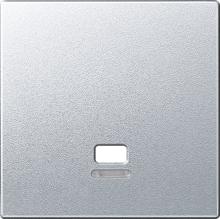 Zentralplatte mit Kontrollfenster für Zugschalter, Aluminium matt, System M, Merten MEG3380-0460