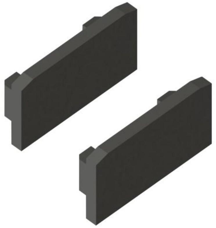 Brumberg P05-14 Endkappen-Set zu LED-Anbauprofil 53604080, schwarz (53086080)