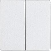 Eltako Doppelwippe für Funktaster und Funktaster mit Batterie im E-Design55 ungraviert, reinweiß glänzend (30055925)