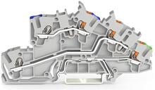 Wago 2203-7546 Installationsetagenklemme, mit Betätigungsöffnung und Drücker, 2,5 mm², N/L/PE, Push-in CAGE CLAMP®, grau