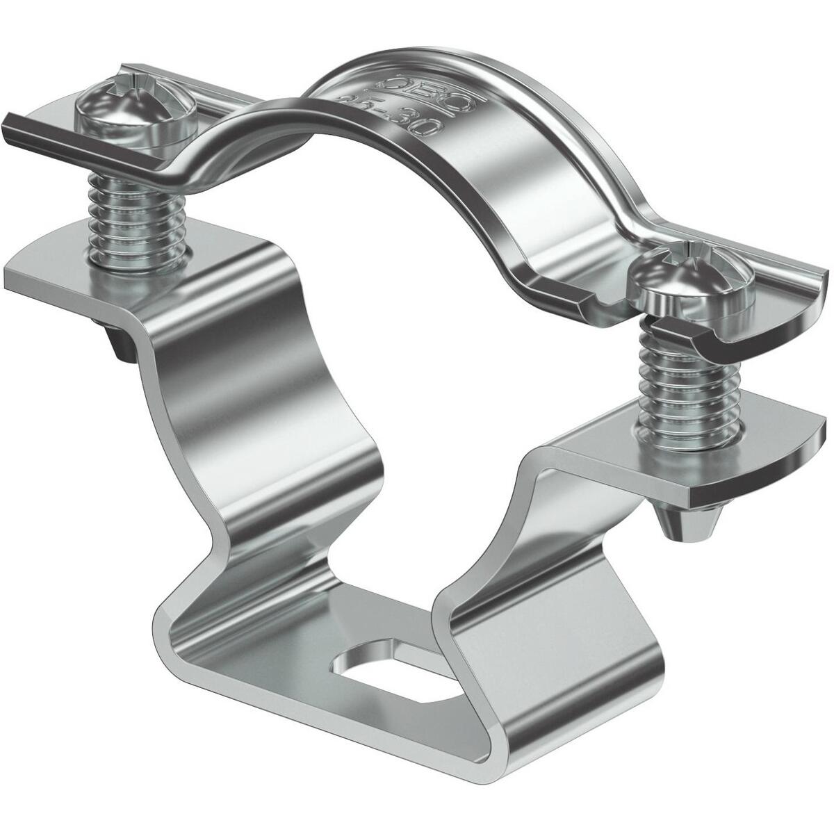 OBO Bettermann ASL 733 30 ALU Abstandsschelle mit Langloch, 25-30mm, Aluminium (1362822)