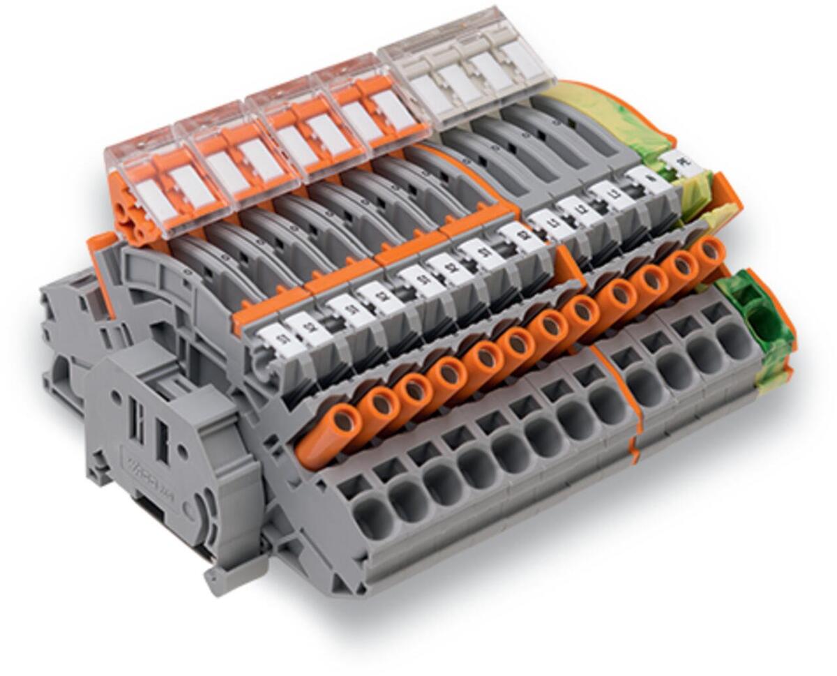 Wago 2007-8874 Klemmenblock, für Strom- und Spannungswandler, 6,00 mm², mehrfarbig
