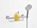 hansgrohe Unica Haltegriff Comfort mit Ablage und Duschkopfhalterung, Messing, Weiß/Chrom, (26328400)