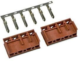 Bosch Siemens 00420580 Stecker, 4-er Block Stecker = 2x Steckergehaeuse 4-polig, + 6 Rundstifte