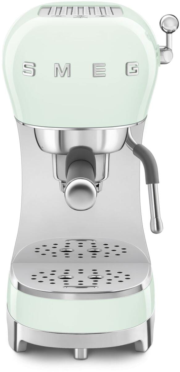 Smeg ECF02PGEU 50"s Style Espresso-Kaffeemaschine, Siebträger, 15 bar, Thermoblock-Heizsystem, Cappuccino-Dampffunktion, 1,1 l Wassertank, 1.350 W, Pa