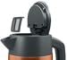 Bosch TWK4P439 Wasserkocher, 2400W, 1,7L,  Cordless, Dampfstop, Deckelöffnung auf Knopfdruck, Kupfer/schwarz