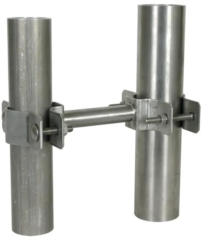Dehn BSC D40 DS95 D45.65 V2A Befestigungsschelle für Rohre D 40mm / D 45-65mm mit Distanzstück, L 95mm, NIRO (105162)