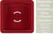 Berker 1295 Zentralstück mit Glasscheibe, Wippe und Klebe-Schriftfolien, wg Up IP44, rot glänzend