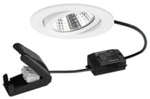 Brumberg BB03 LED-Einbaustrahlerset mit LED-Modul, Konverter schaltbar und Anschlussbox, 6W, 630lm, 3000K, rund, schwenkbar