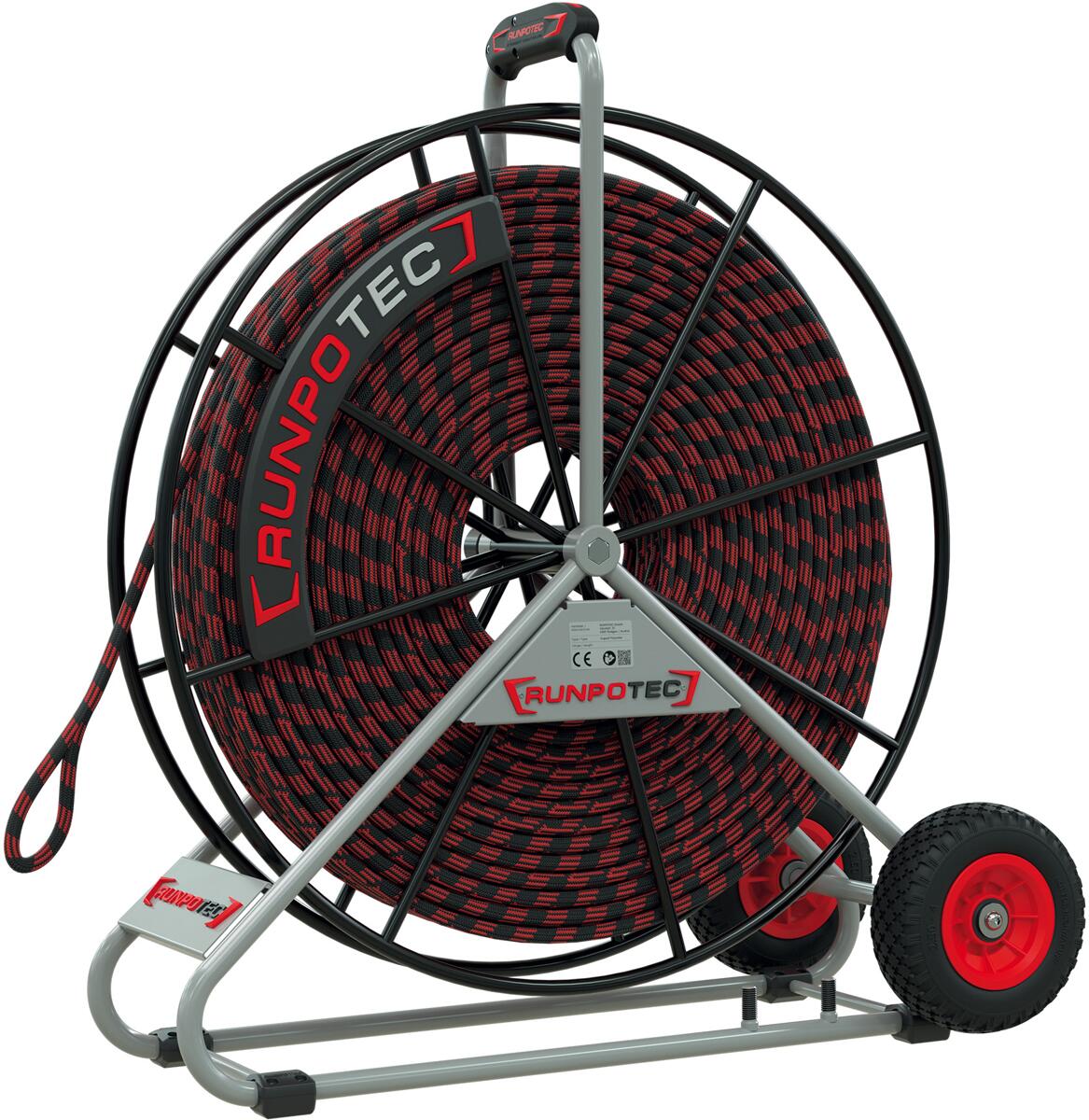 Runpotec Zugseil Polyester mit Haspel, 200 m (10168)