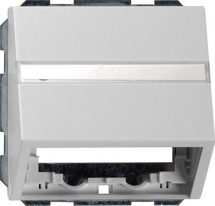 Gira 0870015 Datenhaube mit Tragring und Beschriftungsfeld für Einschübe Kommunikationstechnik, System 55, grau matt