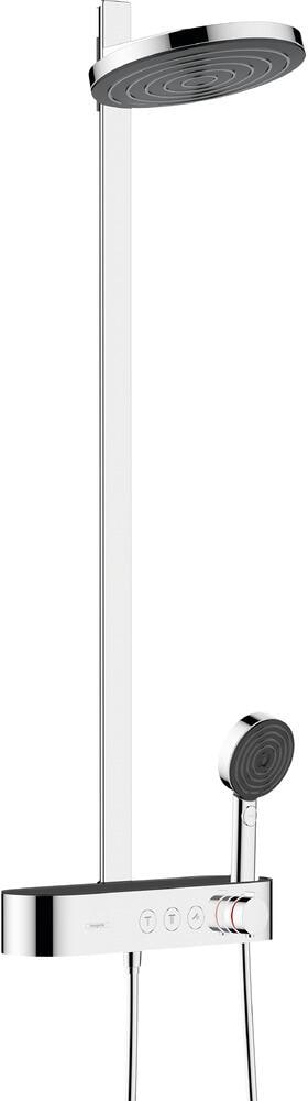 hansgrohe Pulsify S Duschsystem 260 2 Strahlarten wassersparend mit ShowerTablet Select 400, Kunststoff, 7,5 l/min, 260 mm, Chrom, (24241000)
