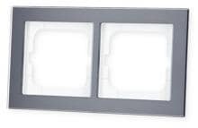 Busch-Jaeger 1722-223 Abdeckrahmen, 2-fach, Busch-axcent Pur, Glas Purpur