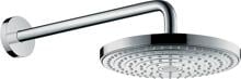 hansgrohe Raindance Select S Duschkopf 240 2 Strahlarten wassersparend mit Brausearm, Metall, 9 l/min, 243 mm, Chrom, (26470000)