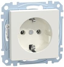 Merten MEG2301-0419 SCHUKO Steckdose, Steckklemmen, System M, polarweiß matt