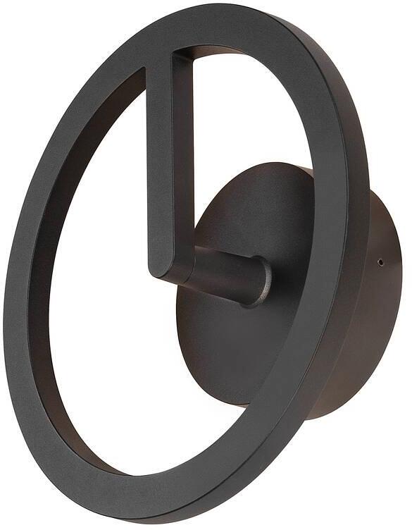 SLV Q-RING Wandleuchte, ohne Sensor, IP65, 3000K, PHASE dimmbar, schwarz (1007918)