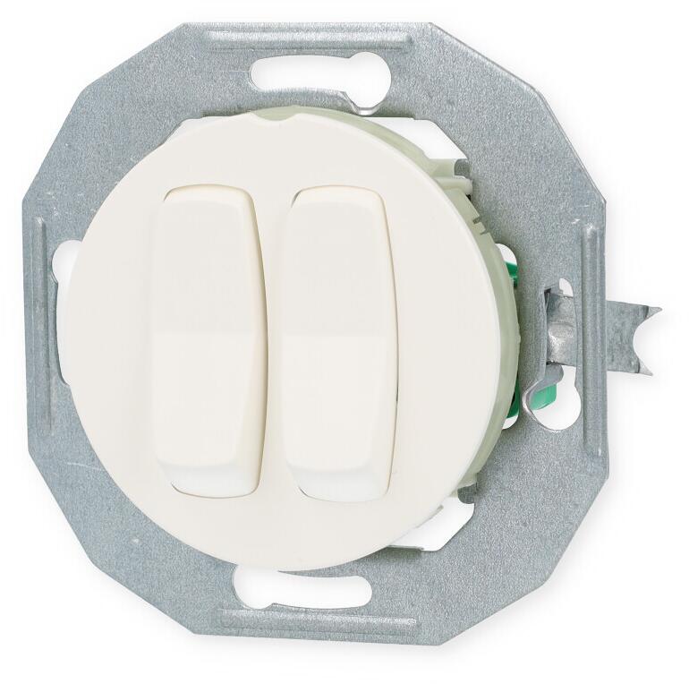 Elso WDE011016 Serienschalter mit Zentralplatte, Renova, weiß