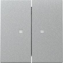 Gira 363126 Wippe mit Kontrollfenster, 2fach, System 55, Aluminium (lackiert)