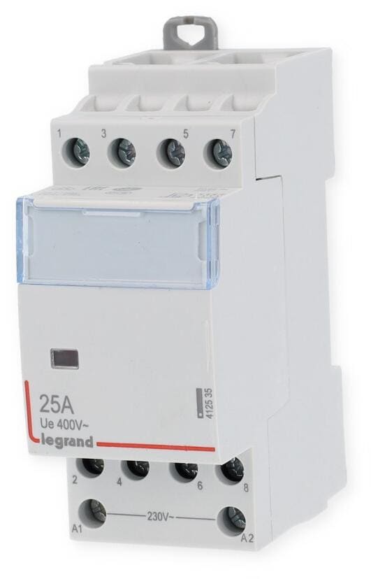 Legrand 412535 Installationsschütz CX3 Schütz 230V, 25A, 4 Schliesser , ohne Handschalter