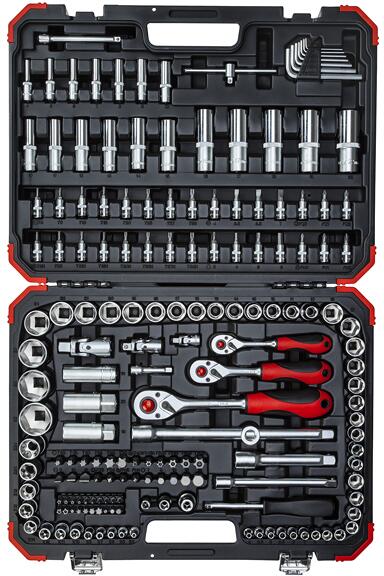 Gedore Schlüssel Satz 1/4"-1/2", 172 teilig, schwarz (R45603172)