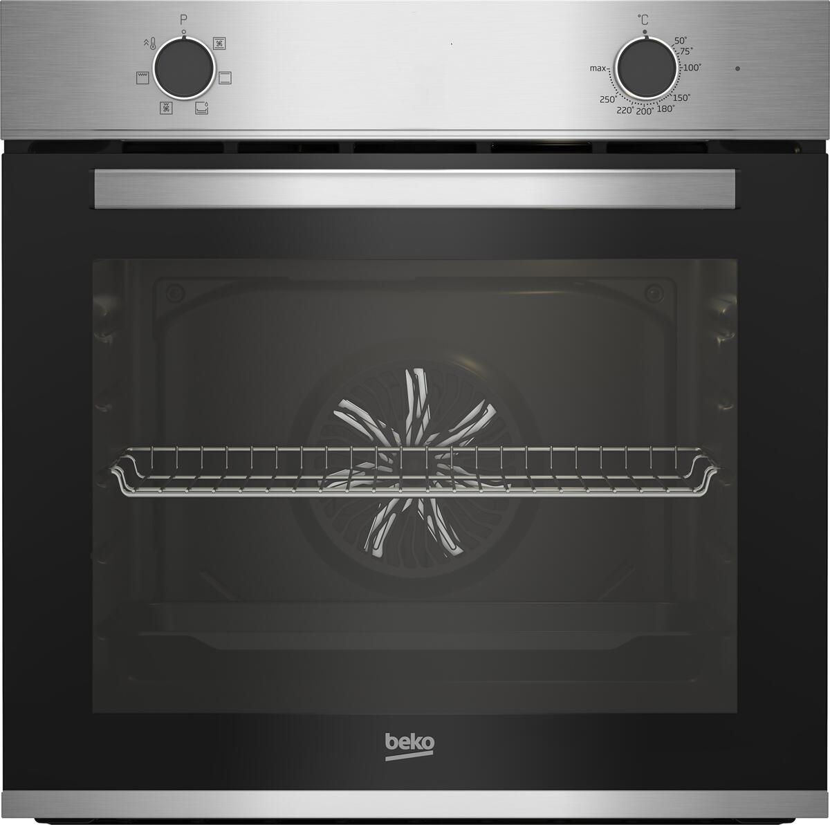 Beko BBIE12000X EEK: A Einbaubackofen, 60 cm breit, 66 L, SteamShine, Grill,