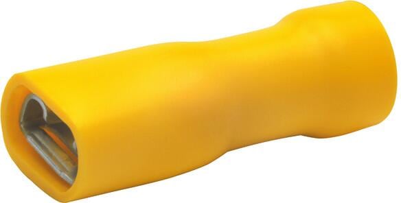 Klauke 750V Flachsteckhülsen PVC-vollisoliert, 4-6 mm², gelb, 100 Stck.