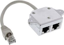 InLine ISDN Port-Doppler, 1x RJ45 Stecker an 2x RJ45 Buchse, mit Kabel (69932A)