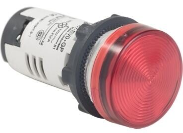 Schneider Electric Leuchtmelder, Harmony XB7, Monoblock, Kunststoff, Ø22mm, rot, integrierte LED, 120V AC, Schraubklemme (XB7EV04GP)