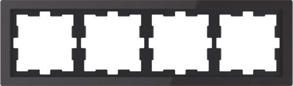 Merten MEG4040-6503 D-Life Glas Rahmen, 4fach, onyxschwarz