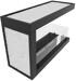 INfire Dreiseitiger Bioethanol Einbaukamin Inside U800, Inhalt 1 Liter, 800x500x300mm, schwarz (INSIDE U800)