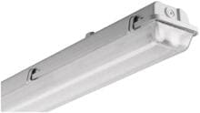 Fluolite Feuchtraum-Wannenleuchte IP65, elektronisches Vorschaltgerät EVG, für Leuchtstofflampe 2xT26 (T8), 58W, grau (60831502)