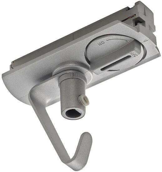 SLV Adapter für Hochvolt-Stromschiene 1Phasen, grau, elektrisch, mit Haken (143172)