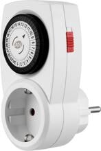 REV Zeitschaltuhr innen, machanisch, kompakt, mit Schuko Stecker, 3680 Watt, weiß (0025200103)