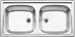 Blanco Top EZ 8x4 Edelstahlspüle ohne Ablaufgarnitur, reversibel, Edelstahl Naturfinish (500372)