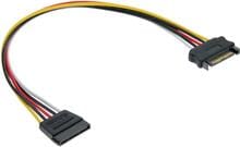InLine Strom Verlängerung intern, SATA Stecker / Buchse, 0,30m (29651A)