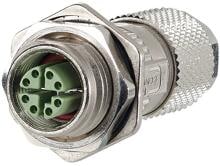 METZ CONNECT M12 Buchse, X-kodiert, IP67, Cat.6A, Ø 6-9,7 mm, feldkonfektionierbar, mit Flansch ( MMF881A315-0001 )