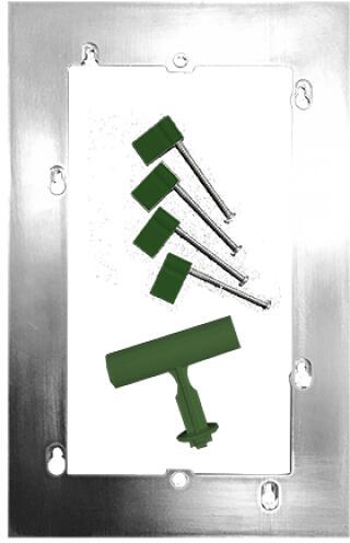 Comelit UT9332P Hohlwand Kit Ultra Art. 3110/2A, 235x135x3 mm, Alu