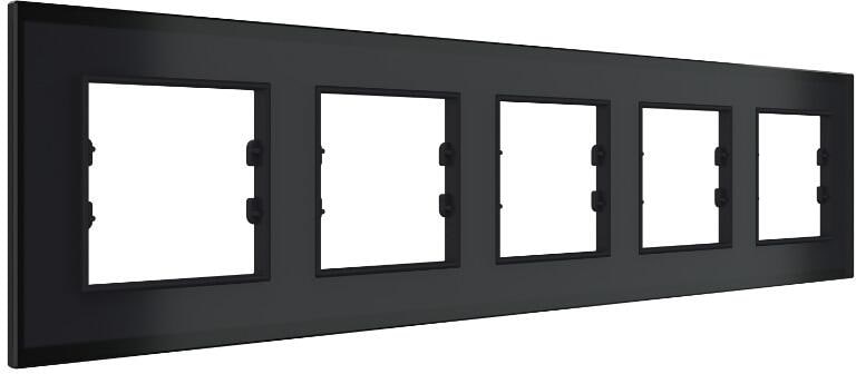 Interra 5-Fach Rahmen, aus Plexiglas, Schwarz (ITR705-0301) Elektroshop ...