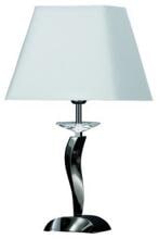 Brumberg GIRATA Tischleuchte, E27, 1x60 W max., mit Schirm Chintz weiß, schwarzchrom glänzend (829061)