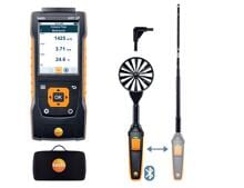 Testo 440 delta P Strömungs-Kombi-Set 1, Klimamessgerät, Differenzdruck, Luftfeuchtigkeit und Temperatur im Lüftungskanal, Bluetooth, schwarz (0563 4409)